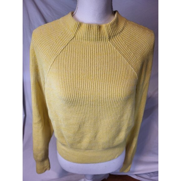 Free People Size XS Yellow Mock Neck Sweater - Picture 1 of 4